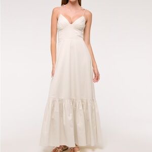 Abercrombie & Fitch Cream Bridal Maxi Dress
